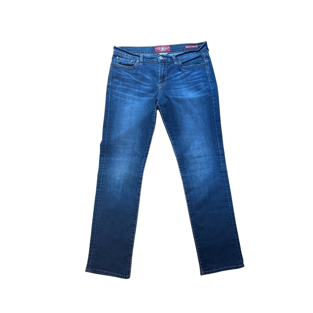 Lucky Brand Sweet N Straight Jeans Women Blue Medium Wash Denim SIZE 12/31